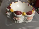 Vintage Ceramic Santa Head Candy Dish Bowl W/ Box 8 Christmas, Original. Fixed Price $18.00.