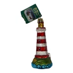 Sambro Lighthouse Nova Scotia Blown Glass Tree Ornament By Old World Christmas. Fixed Price $15.00.