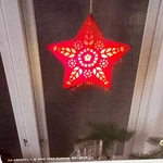 Ikea Strala Red Star Light With Cord And Bulb 2015 Hanging Art Lamp 603.418.93. Fixed Price $59.00.