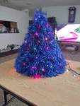 Holiday Time 18X22" Pre-lit Blue /purple Tinsel Christmas Tree Lights. Fixed Price $125.55.