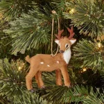 Faux Fur Deer Christmas Tree Ornament Dark Brown With Spots - Wondershop. Fixed Price $15.91.