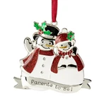 Northlight 3.5"SNOW Couple Parents To Be Christmas Ornament European Crystals. Fixed Price $21.49.
