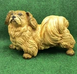 Vintage Life Size Pekingese Dog Highly Detailed Figurine 16" Epoxy Coated Resin. Fixed Price $148.00.