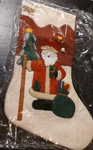 Roman Inc. Christmas Stocking - Appliqued Santa Nip. Fixed Price $12.99.