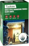 Tupkee Christmas Icicle Lights 100 Clear Bulbs - Random Shimmering Twinkle.... Fixed Price $13.99.