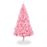 7FT W/ 1400 Branches Tips Pvc Iron Bracket Christmas Pink Xmas Trees. Fixed Price $160.69.