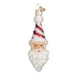 Old World Christmas Peppermint Twist Santa Blown Glass Ornament. Fixed Price $19.99.