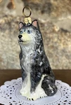 Siberian Husky Dog Polish Glass Ornament - Joy To The World No Box. Fixed Price $30.00.