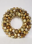 Gallerie Bronze Gold Silver 15" Christmas Ball Wreath W/ob. Fixed Price $37.99.