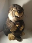 Large Costco Exclusive Brown Mama Baby Beaver Plush Stuffed Animal Toy 18" Tall. Fixed Price $55.00.
