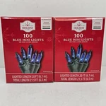 Holiday Time - 100 Blue Mini Christmas Lights Green Wire 20FT Long Lot Of. Fixed Price $5.69.