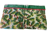 Holly Berry Flannel Back Tablecloths 52" X 70" Set Of Matching Christmas House. Fixed Price $12.14.