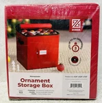Zober ZCP-109-RD Christmas 3 Size Ornament Storage Box Fits Up 64 Pieces Nip. Fixed Price $14.99.