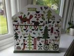 Wooden Table Top Christmas Advent Calendar With 25 Mini Drawers For Treats. Fixed Price $23.95.
