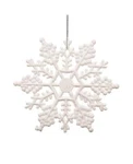 Northlight Club Pack 24 Ct. White Glitter Snowflake Christmas Ornaments. Fixed Price $20.00.