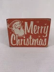 Merry Christmas Wooden Sign Santa Holiday Decor Vintage Character Rustic. Fixed Price $14.99.