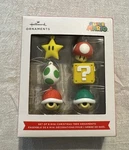 Super Mario Nintendo Set Of 6 Mini Hallmark Ornaments - New Nib. Fixed Price $10.50.