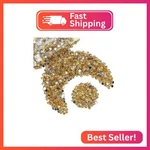 Qiipii 8000PCS 3MM Champagne Golden Crystal Resin Rhinestones For Crafting SS10. Fixed Price $10.09.