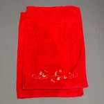 Lot Of Two Cherish The Season Christmas Towels Red With Reindeer 27 X 18 Inch. Fixed Price $18.00.