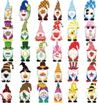 30 Pcs Holiday Magnets Seasonal Gnome Refrigerator Fall Halloween Thanks. Fixed Price $13.24.