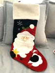 Large Christmas Stocking Santa Star Candy Cane Prima Creations 2009. Fixed Price $13.75.