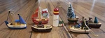 Cape Shore Inc Wooden Boat Ship Lighthouse Ornament Lot Of 7 Washington. Fixed Price $29.99.