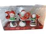St. Nicholas Square "joy" Snowman Table Decor 3-PIECE Set Nib. Fixed Price $25.00.