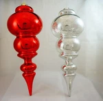 Mercury Red/silver/gold Jumbo Large Finial Shatterproof Christmas Ornament. Fixed Price $13.94.
