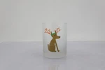 Vintage Culver Rocks Glasses Christmas Santa Reindeer Frosted Gold. Fixed Price $12.95.