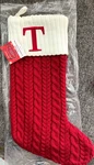 St. Nicholas Square Knit Monogram Red Christmas Stocking, Letter. Fixed Price $10.98.