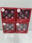 New 4 Pack (16 Bulbs) Ashland Glass Christmas Ball Ornaments Pink Glitter 3.1". Fixed Price $25.00.