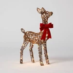 Led Faux Rattan Deer With Red Bow Christmas Novelty Sculpture Light - Wondershop. Fixed Price $69.99.