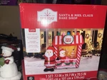 Gemmy Airblown Inflatable Led Santa & Mrs. Claus Bake Shop 72IN Christmas Decor. Fixed Price $115.00.