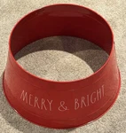 Rae Dunn Christmas Tree Collar Base Decoration To Cover Artificial. Fixed Price $65.00.