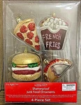 Holiday Home Shatterproof Junk Food Christmas Ornaments Pizza Fries Taco Burger. Fixed Price $16.00.