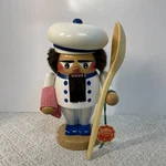 Steinbach Volkskunst Chubby Cook Handmade Wood Nutcracker Chef German Holiday. Fixed Price $99.99.