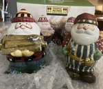 Vintage Sakura Woodland Santa Debbie Mumm 5" Ceramic Salt & Pepper Shakers 1998. Fixed Price $16.99.