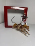 De Carlini Cowboy On Horse Home The Range Glass Mouth Blown Italian Ornament. Fixed Price $99.99.