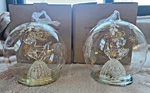 2014 Avon Clear & Gold Glowing Glass Reindeer Light-up Ornament-multi Color Lite. Fixed Price $12.00.