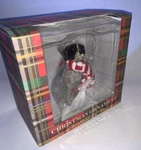 Sandicast Christmas Dog W/ Scarf Ornament Sitting German Shorthaired Pointer. Fixed Price $15.00.