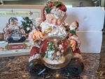 Grandeur Noel Musical Santa Snowing Waterglobe 2003 Rare (only. Fixed Price $149.99.
