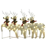 Christmas Reindeers 4 Pcs Lighting Display With 80 Leds Gold Vidaxl. Fixed Price $109.99.