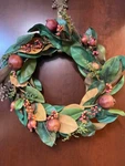 Restoration Hardware Magnolia & Red Pomegranate 24" Christmas Winter Wreath. Fixed Price $152.99.