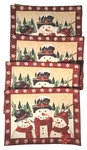 St. Nicholas Square Place Mats Christmas Snowman Set Of 4 18 X 13 New. Fixed Price $18.49.