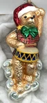 Vtg Christopher Radko Dummin' Teddy Bear Le 13" Large Blown Glass Ornament. Fixed Price $124.99.