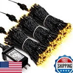 Jmexsuss 300 Led Warm White Christmas Lights Outdoor Waterproof, 8 Modes Green. Fixed Price $42.64.