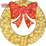 Best Choice Products 36IN Pre-lit Outdoor Christmas Wreath Decoration, Led Metal. Fixed Price $111.02.