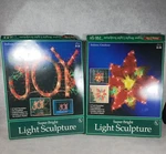 Lot Of 2 Vintage Super Bright Christmas Light Sculpture 17" 0RIGINAL Box Works. Fixed Price $39.00.