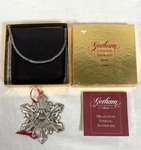 2000 Gorham Sterling Silver Christmas Millennium Snowflake Ornament Original Box. Fixed Price $89.95.