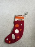 Arcadia Home Heritage Collection 100% Hand Felted Wool Christmas Stocking Nwt. Fixed Price $19.99.
